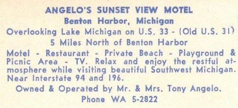 Angelos Sunset View Motel - Vintage Postcard (newer photo)